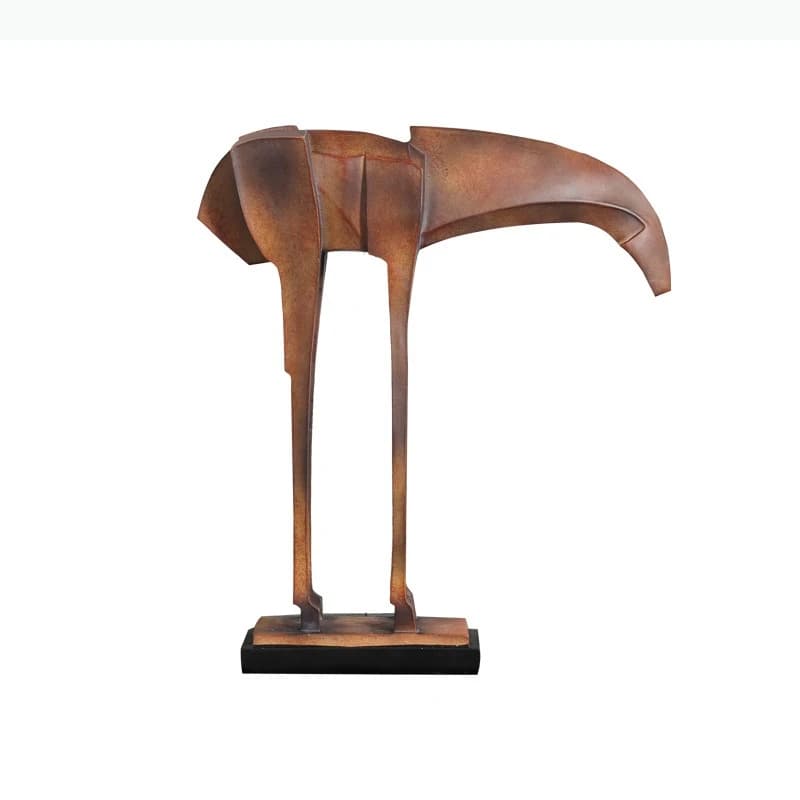 Sculpture de cheval géométrique abstraite, œuvre d'art créative, ornements, cheval en imitation bois, décoration de bureau, accessoires de décoration intérieure