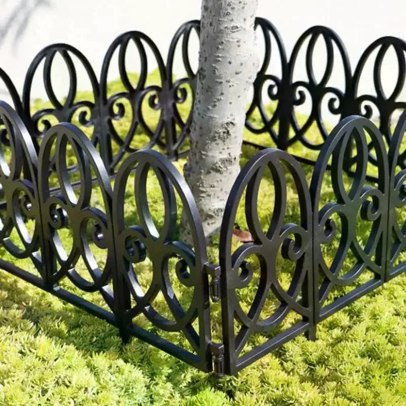 Clôture décorative de jardin, barrière extérieure antirouille en fil métallique, clôture pliante pour patio, barrière pour parterres de fleurs