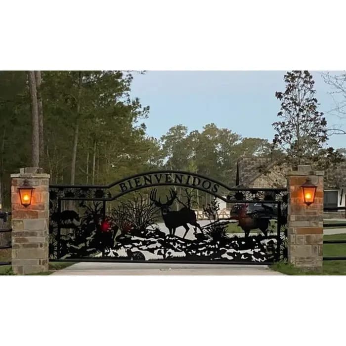Porte de ranch en métal personnalisée, porte de ferme-Foshan faite à la main