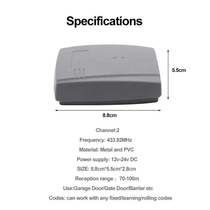 Pour Porte de garage Contrôle d’accès Code d’apprentissage Clavier sans fil Interrupteur de mot de passe Télécommande