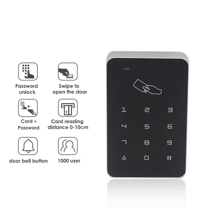 Système de contrôle d'accès à clavier numérique RFID 125khz