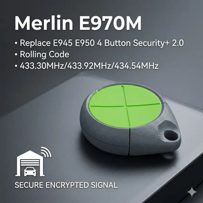 Pour Merlin E970M Security+ 2.0 MGS300 MGA300 MGS400 MGS500 MGS1000 HC100ML HC300ML HC400ML Opérateur d'ouverture de porte de garage à enroulement