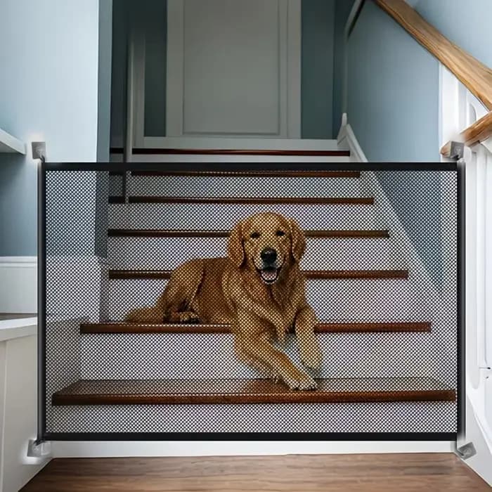 1 pièce Barrière de sécurité robuste pour chien avec crochets