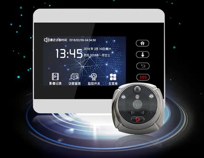 Visiophone intelligent 4 pouces IPS avec écran, application mobile, Wi-Fi et GSM, vision nocturne IR