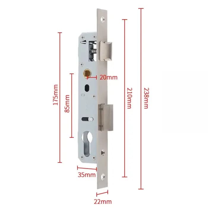Serrure de porte universelle en aluminium 8520/8525/8530/8535, quincaillerie de porte extérieure sim
