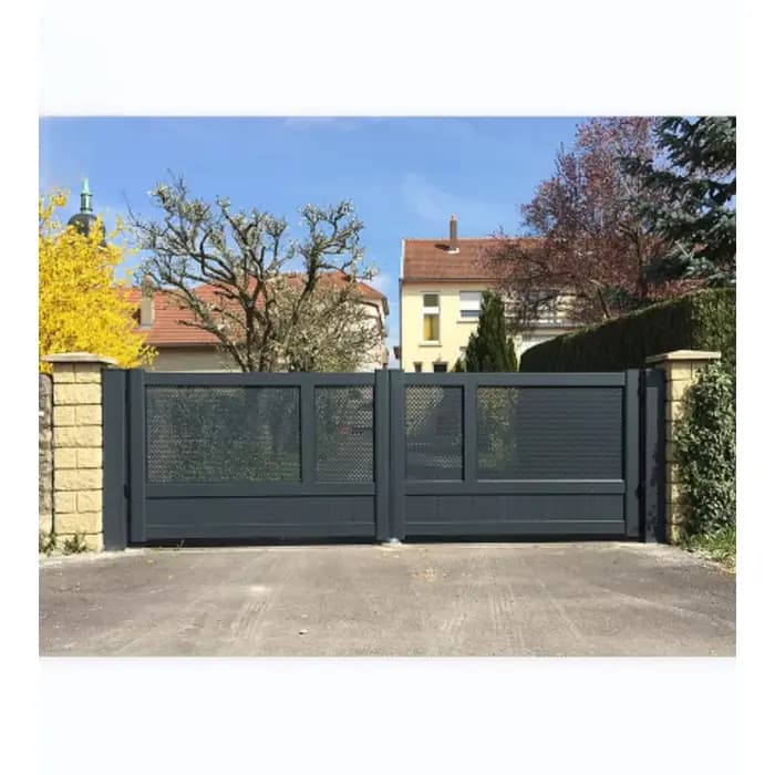 Porte de jardin en aluminium, porte automatique de maison, nouveau design, porte battante en métal e