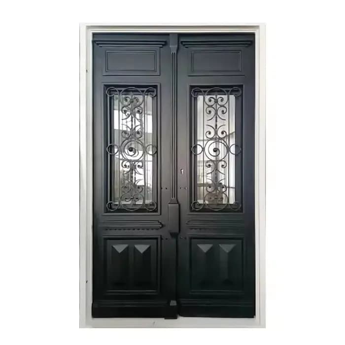 Porte d'entrée en alliage d'aluminium et d'acier au Design moderne, avec système antivol, Surface ét