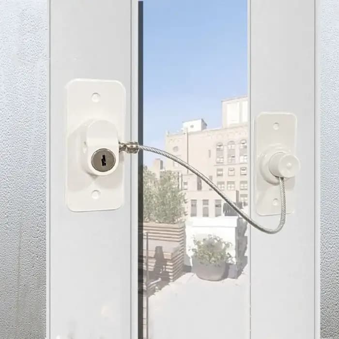 Serrure de fenêtre rotative en plastique avec clé