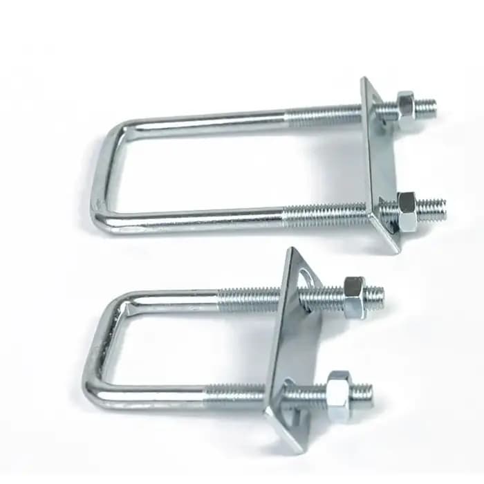 Pince à Tube carré M8 en acier au carbone Q235 galvanisé Durable