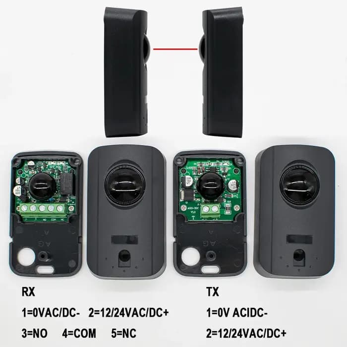 Détecteur infrarouge de sécurité automatique 12V 24V AC/DC pour portail