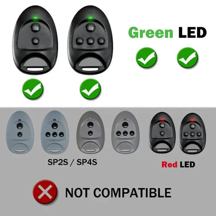 Télécommande électronique pour portail / porte de garage SPACE SP2 SP4 433