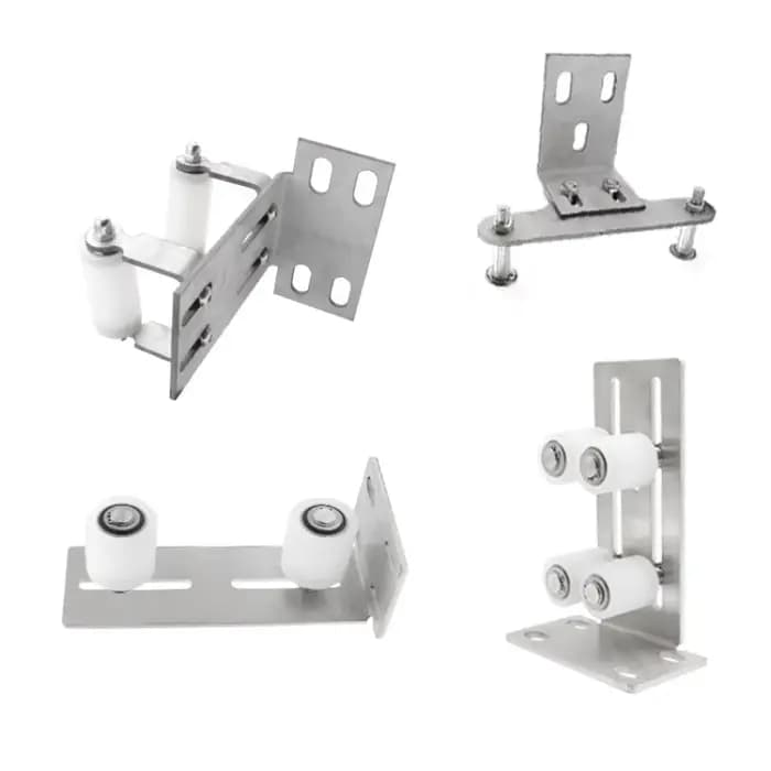 Roulettes de guidage en nylon pour porte coulissante en acier inoxydable 201 SS