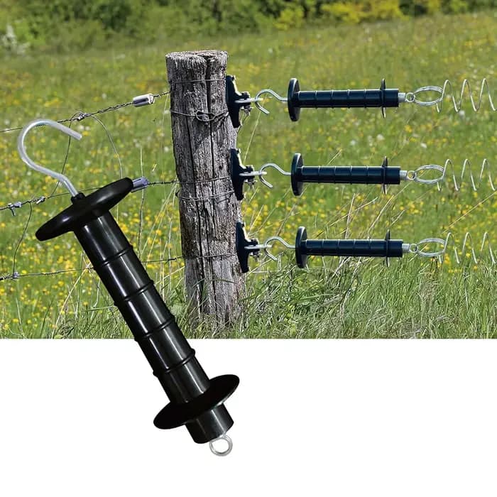AFOURT-12 poignées de portail isolées à ressort pour clôture électrique, accessoires de remplacement pour portails de pâturage et clôtures