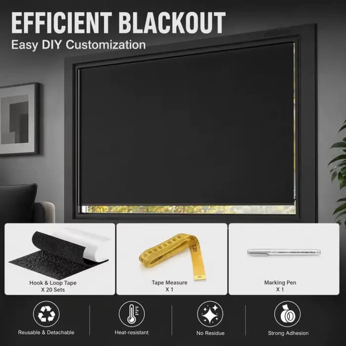 Rideau occultant DIY sans perçage