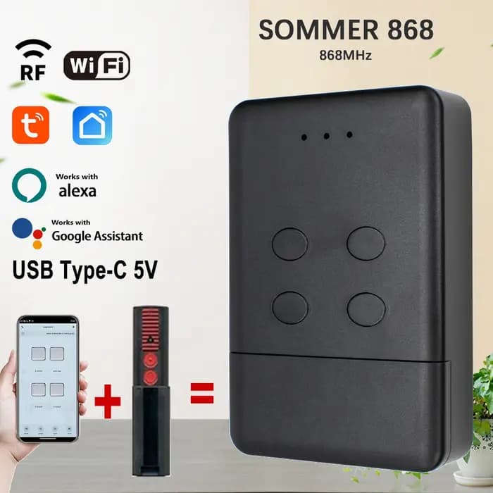 Ouvre-porte de garage intelligent SOMMER 868 Tuya WIFI avec pont RF