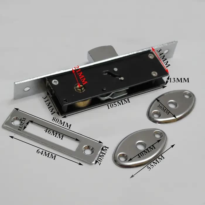 Serrure à crochet pour porte coulissante, serrures de fenêtre en alliage d'aluminium, sécurité antiv