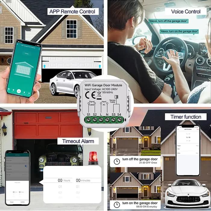 Module d'ouverture de porte de garage WiFi Tuya Mini