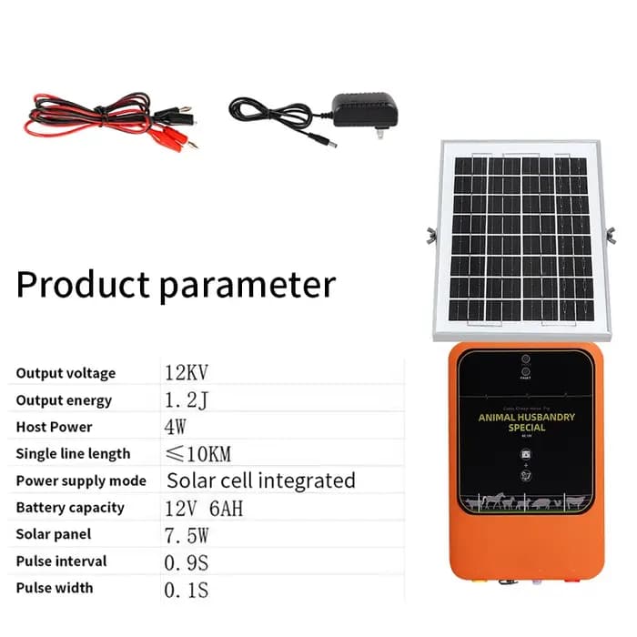 Électrificateur solaire 2026 pour clôture électrique animale (bovins