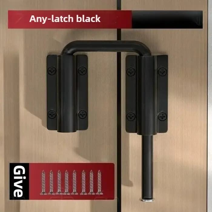 Loquet de porte en alliage d'aluminium durable, 90/180 degrés, verrou de sécurité antivol, boucle de