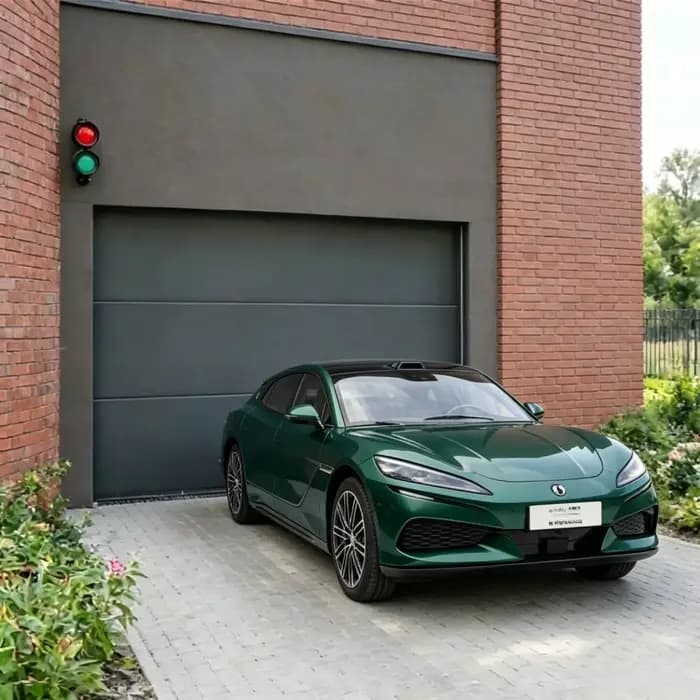 Porte de garage électrique en aluminium robuste, coupe-vent, anti-pluie, anti-rouille, durable, pour cour intérieure, avec ouverture automatique