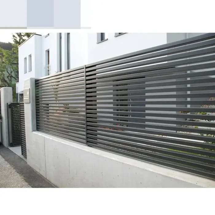 Clôture modulaire de conception moderne en aluminium et métal