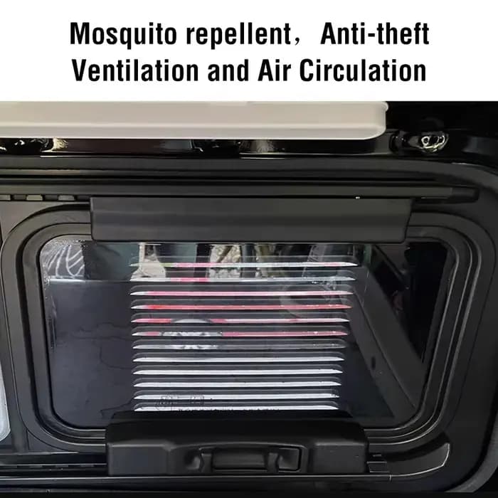 Grille de ventilation coulissante pour fenêtre de camping-car avec moustiquaire gauche/droite pour VW T5 T5.1 T6 T6.1 côté conducteur/passager antivol