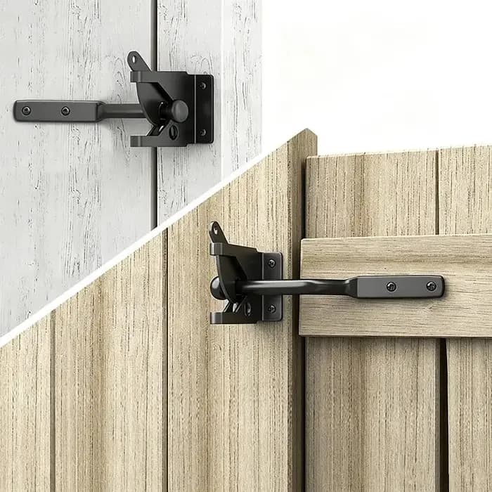 Loquet de portail automatique robuste avec boulon, ferme-porte auto-fermant pour clôture de jardin en bois, ferme, pâturage, cour
