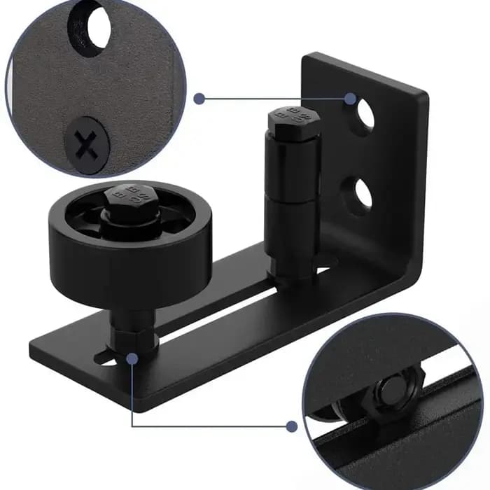 Kit de quincaillerie pour porte coulissante 8-en-1 : rails