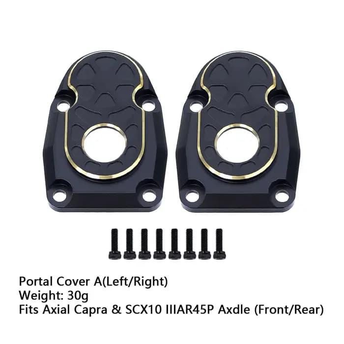 Ensemble de couvercles de portail pour dosettes de direction, poids en laiton, pour Axial Capra SCX1