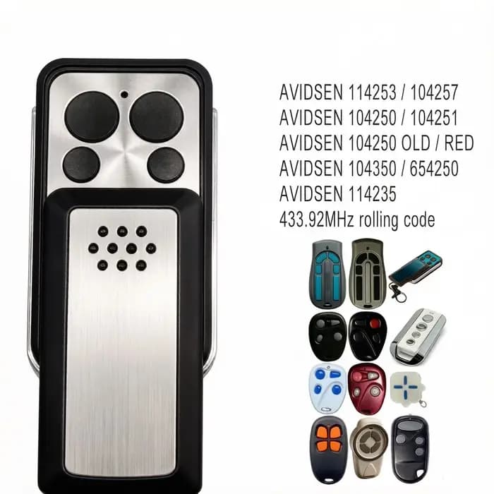 Télécommande AVIDSEN 114253 104250 104251 104257 104350 654250 pour ouvre-porte de garage 433