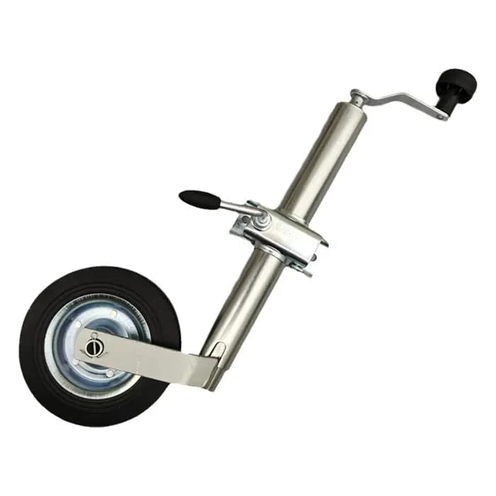 Roue jockey de guidage avec pince