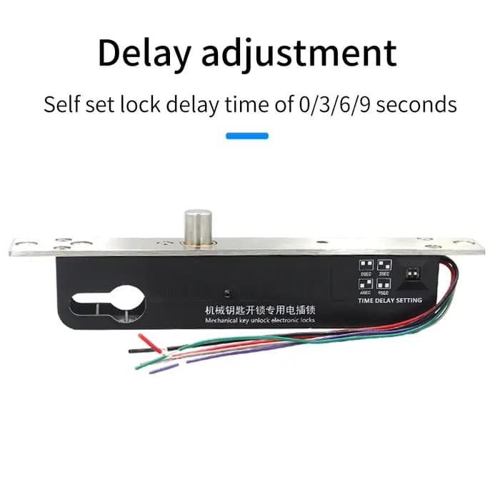 Fail Secure 12V serrure à boulon électrique clé manuelle déverrouiller le cylindre normalement ouvert pêne dormant électronique pour le contrôle d'accès de porte