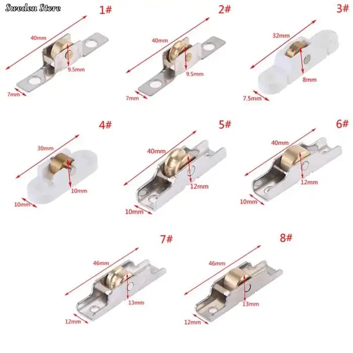 Roulettes de porte marketen acier inoxydable