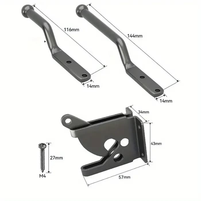 Loquet de porte automatique avec boulon pour clôture de jardin de pâturage