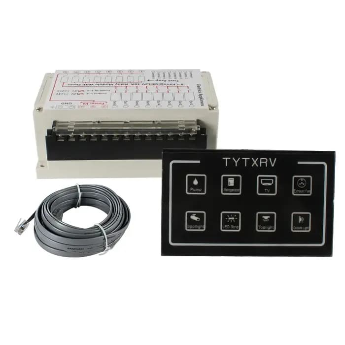 Panneau de commande tactile, accessoires de caravane, système de contrôle pour camping-car 12V