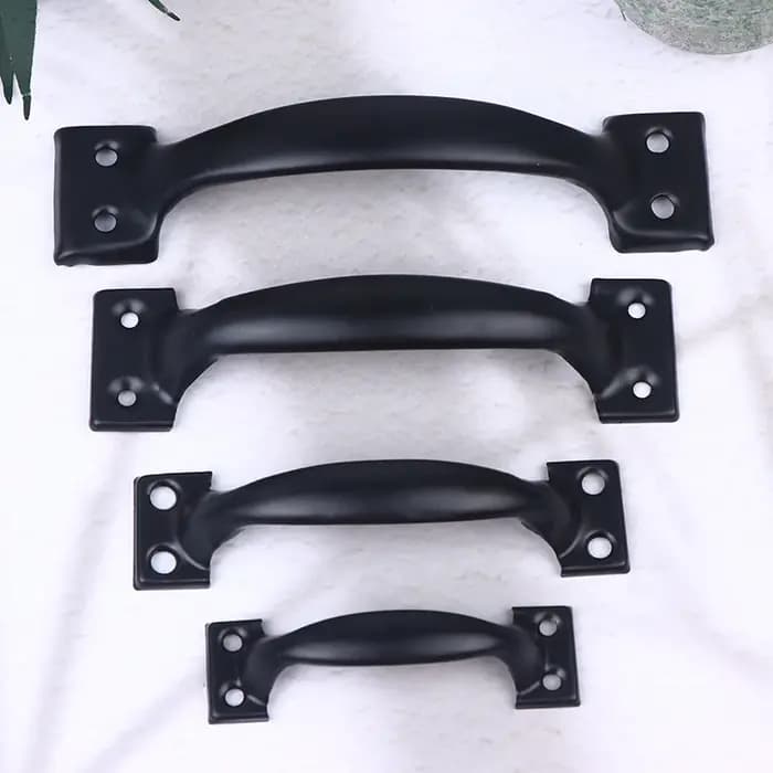 Poignée de porte coulissante en fer avec vis pour porte de grange
