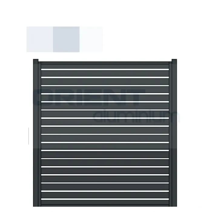 Panneau de clôture à lattes de jardin en métal, écran de clôture à lattes horizontale en aluminium l