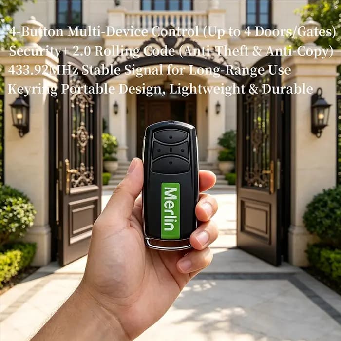 Télécommande de porte de garage Merlin E960M 433
