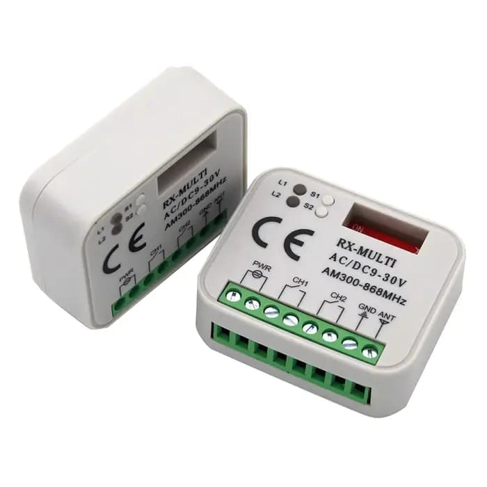 B02B-récepteur à distance de porte de garage 433 868MHz RX MULTI 300-900MHZ récepteur AC/DC 9-30V avec télécommande