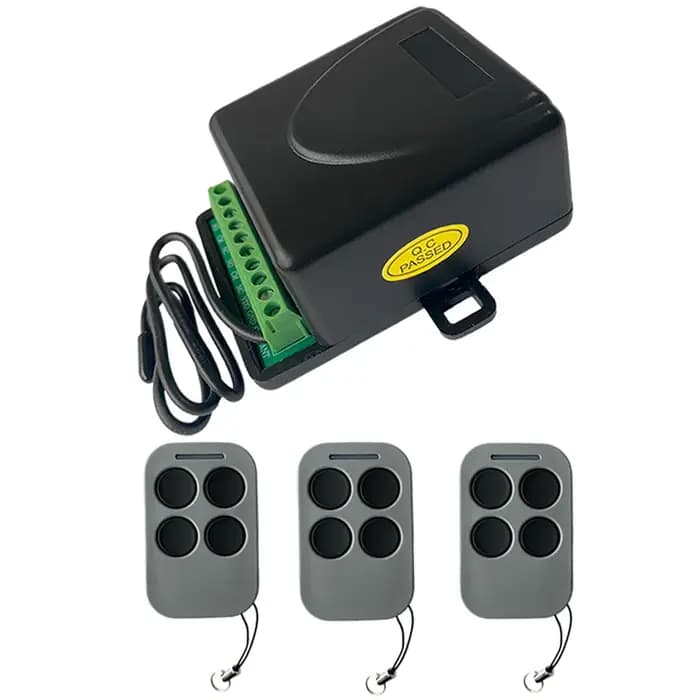 Moteur d'ouverture de portail coulissant automatique avec télécommande à code tournant HCS301 JJ-RC-SM12