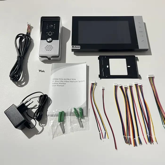 Interphone vidéo filaire 4 fils 7 pouces avec déverrouillage