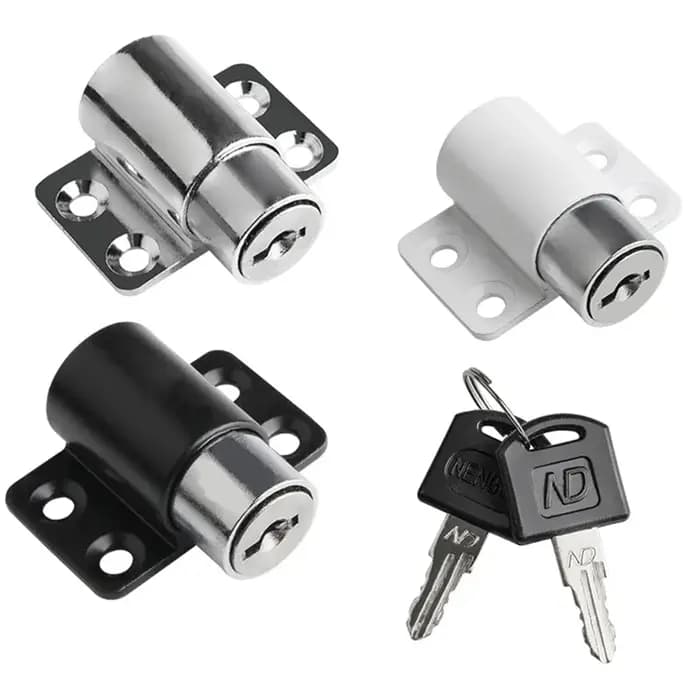 2 clés, 1 jeu de serrures pour portes et fenêtres coulissantes avec protection de sécurité