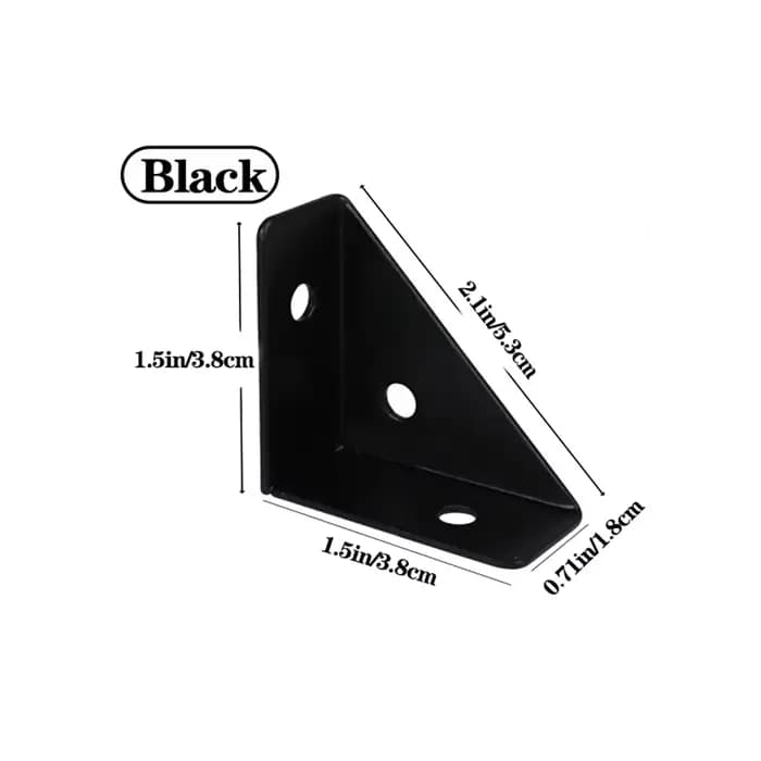 Supports d'angle en acier robustes : 90 ° Support d'angle droit