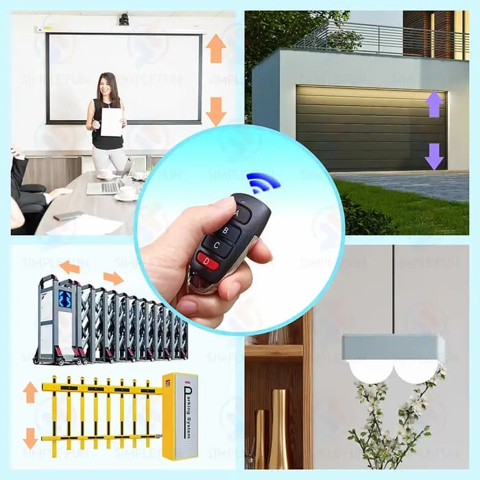 Copie télécommande 4 canaux 433MHz fonction Clone transmetteur RF duplicateur de clonage automatique pour porte de Garage chambre belle Doorhan