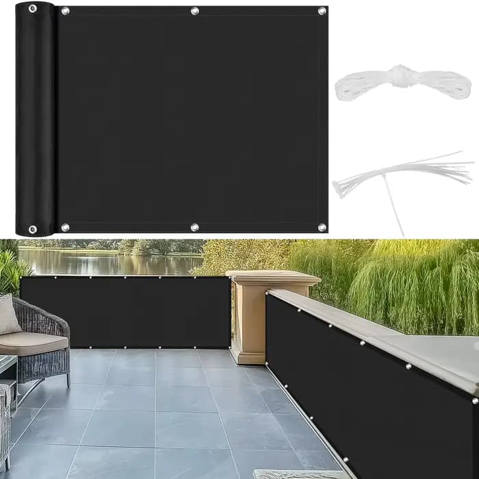 Couverture de clôture pour écran de confidentialité de balcon, Protection UV, bouclier résistant à l