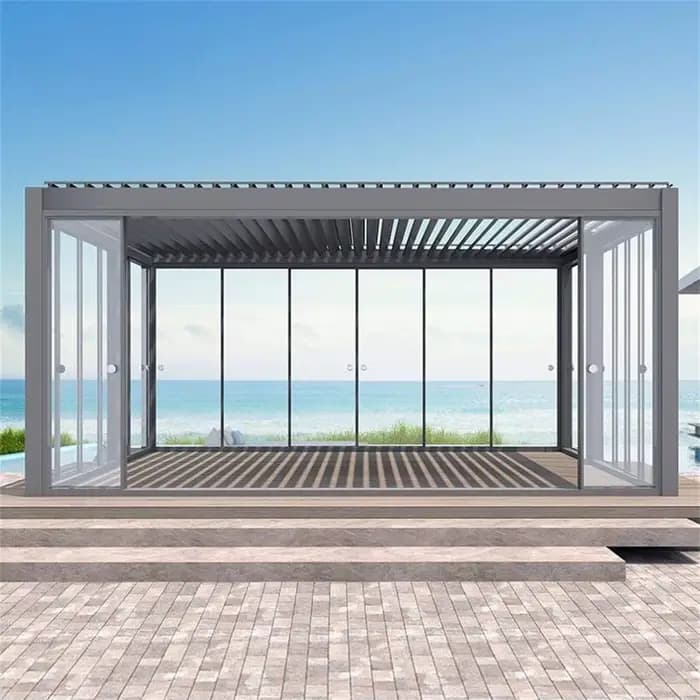 Pergola bioclimatique en aluminium