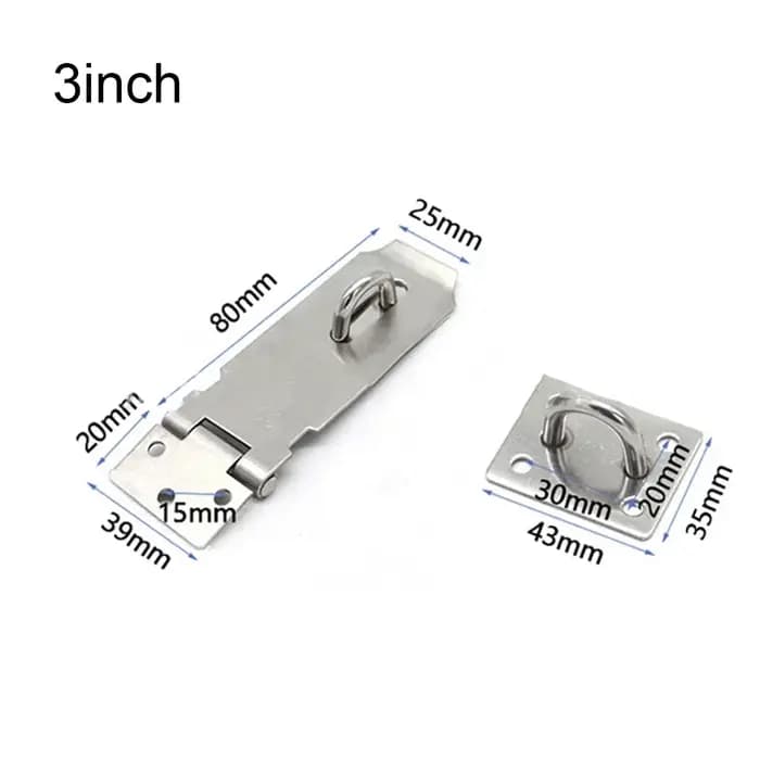 Serrure de porte en acier inoxydable, loquet de porte d'abri, 2,2 antivol domestique, vis de constru