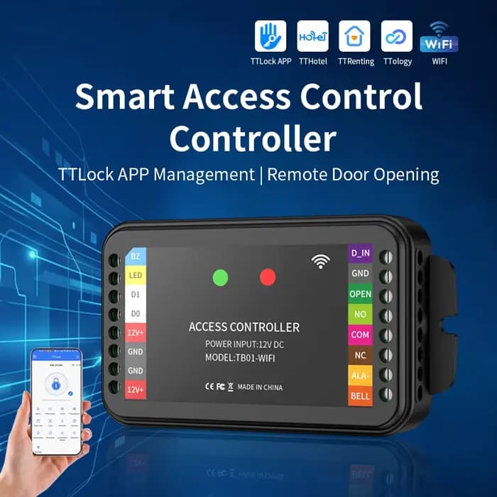 Contrôleur d'accès WiFi TTLock 2.4G avec déverrouillage à distance par application
