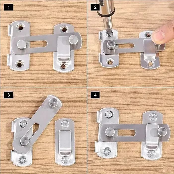 Verrous de porte coulissants en acier inoxydable