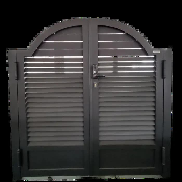 Porte d'entrée de jardin européenne personnalisée, design en métal et aluminium, porte de cour en al
